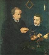 NEUFCHATEL Nicolas Portrait of Johannes Neudorfer and his Son china oil painting reproduction